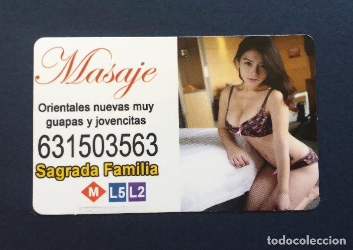 Autres: Flyer Tarjeta Tipo Calendario Bolsillo Erotico Masaje Masajes Chicas Jovenes Cari&ntilde;osas Barcelona
