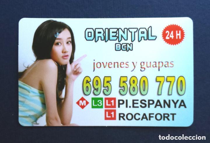 Autres: Flyer Tarjeta Tipo Calendario Bolsillo Erotico Masaje Masajes Chicas Jovenes Cari&ntilde;osas Barcelona