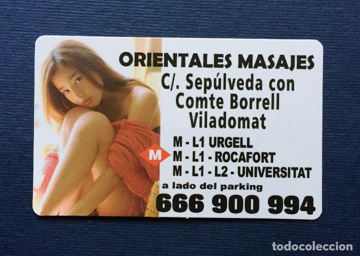 Autres: Tarjeta Tama&ntilde;o calendario Bolsillo Masaje Masajes Chicas Jovenes Orientales Cari&ntilde;osas Barcelona