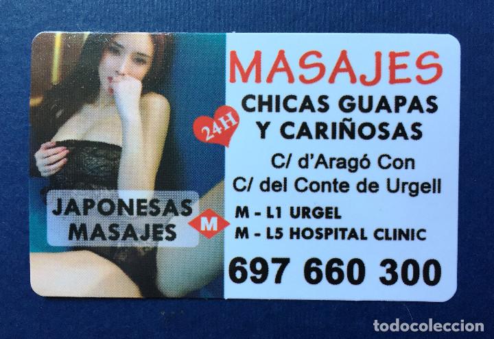 Autres: Anuncio Tarjeta Tipo Calendario Bolsillo Masaje Masajes Asi&aacute;ticas Chicas Guapas Jovencitas Barcelona