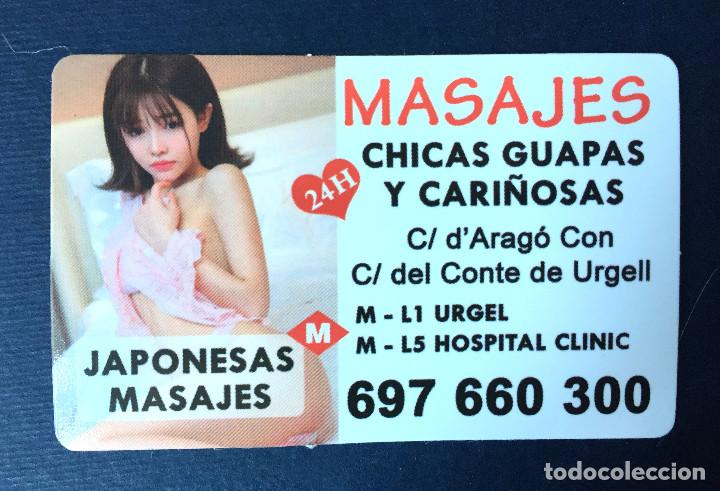 Autres: Anuncio Tarjeta Tipo Calendario Bolsillo Masaje Masajes Asi&aacute;ticas Chicas Guapas Jovencitas Barcelona