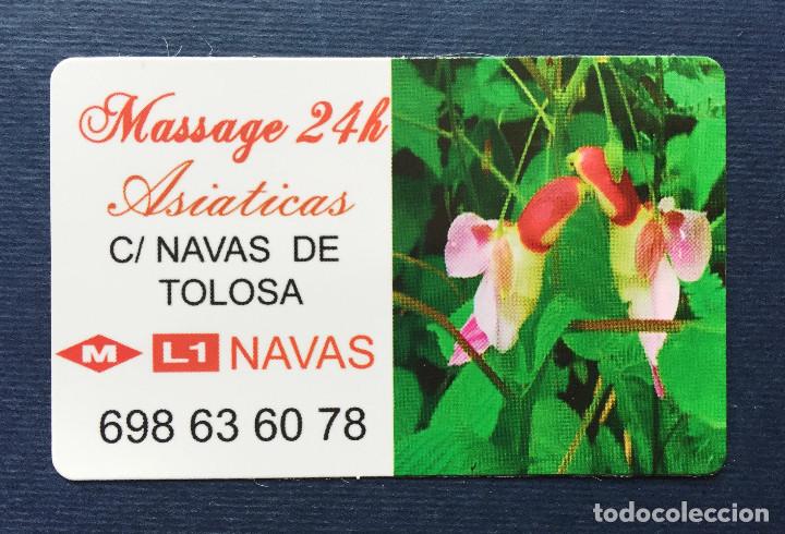 Autres: Anuncio Tarjeta Tipo Calendario Bolsillo Masaje Masajes Asi&aacute;ticas Chicas Guapas Jovencitas Barcelona