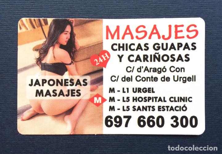 Autres: Anuncio Tarjeta Tipo Calendario Bolsillo Masaje Masajes Japonesas Chicas Guapas Jovencitas Barcelona