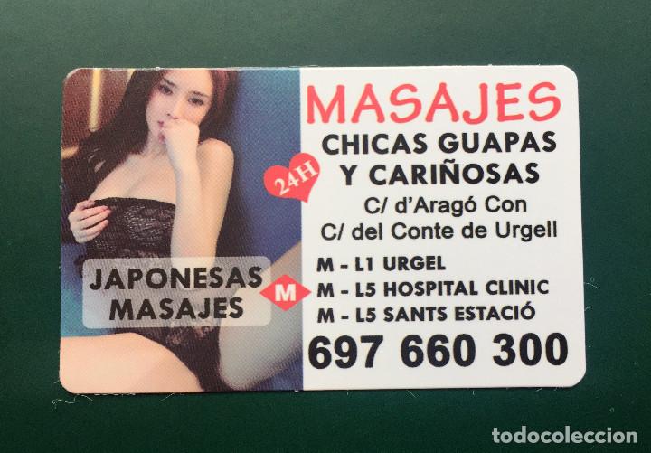 Autres: Anuncio Tarjeta Tipo Calendario Bolsillo Masaje Masajes Japonesas Chicas Guapas Jovencitas Barcelona