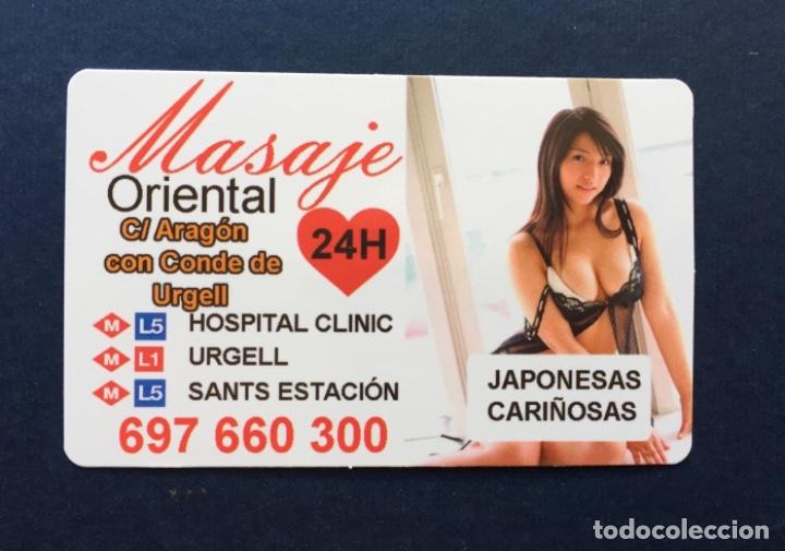 Autres: Anuncio Tarjeta Tipo Calendario Bolsillo Masaje Masajes Oriental Chicas Guapas Jovencitas Barcelona