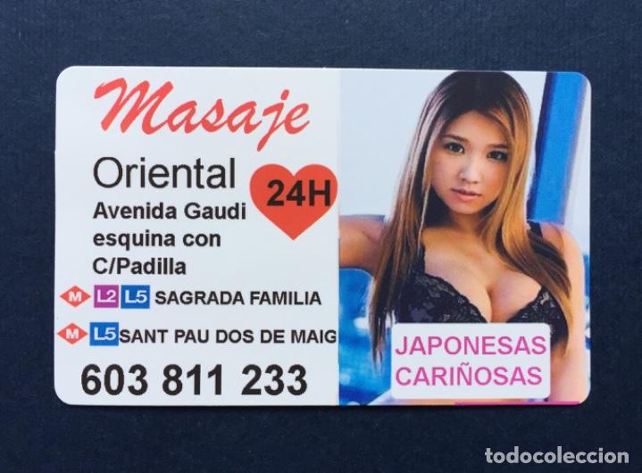 Autres: Anuncio Tarjeta Tipo Calendario Bolsillo Masaje Masajes Oriental Chicas Guapas Jovencitas Barcelona