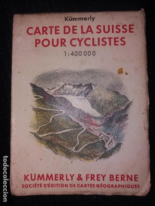 Carte De La Suisse Pour Cycliste Velokarte Der Schweiz Kummerlyfrey Bern Greographischer Kartenverl - 