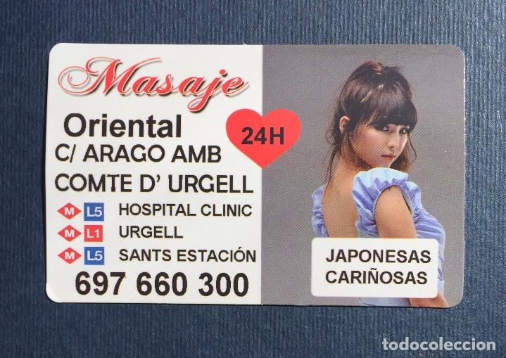 Autres: Anuncio Tarjeta Tipo Calendario Bolsillo Masaje Masajes Oriental Chicas Guapas Jovencitas Barcelona