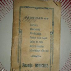 Otros: RECETAS PASAJE MURIAS ASTORGA FABRICA CHOCOLATE CAFE MANTECAOS ANGELES STº TERESA 1926. Lote 171782240