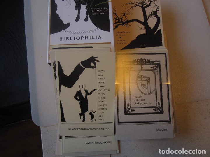 caja coleccion 100 postales literatura frases c - Compra venta en  todocoleccion