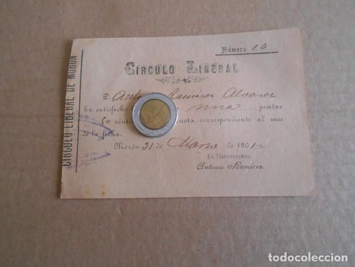 Otros: documento  de  moron de circulo liberal  1901 - Foto 1