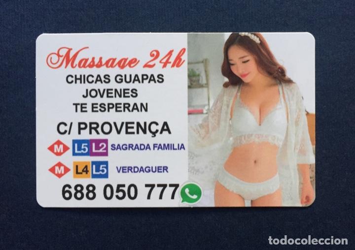 Autres: Anuncio Tarjeta Tipo Calendario Bolsillo Masaje Masajes Oriental Chicas Guapas Jovencitas Barcelona