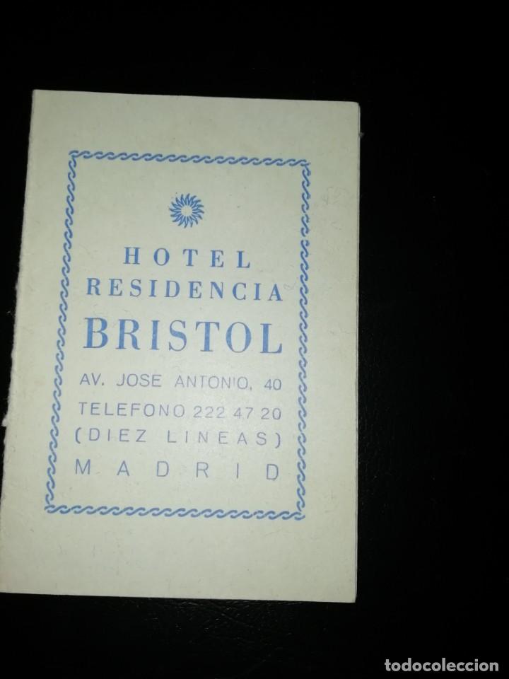 Andere Artikel: Hotel residencia Bristol Madrid diptico 1978 cartoncillo