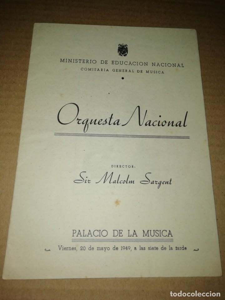 Andere Artikel: programa concierto orquesta nacional sir malcolm sargent 1949 6 paginas
