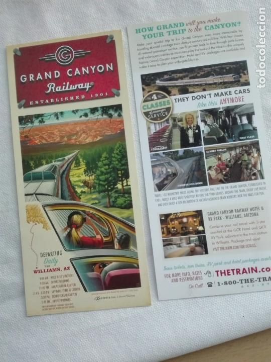 Others for Adults: FLYER - GRAND CANYON RAILWAY - ARIZONA USA - TREN FERROCARRIL - 4X9 CM