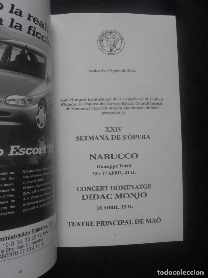 Otros: Programa Amics de S&acute;&Ograve;pera de Ma&oacute;.   Abril 1995  Nabucco - Foto 2