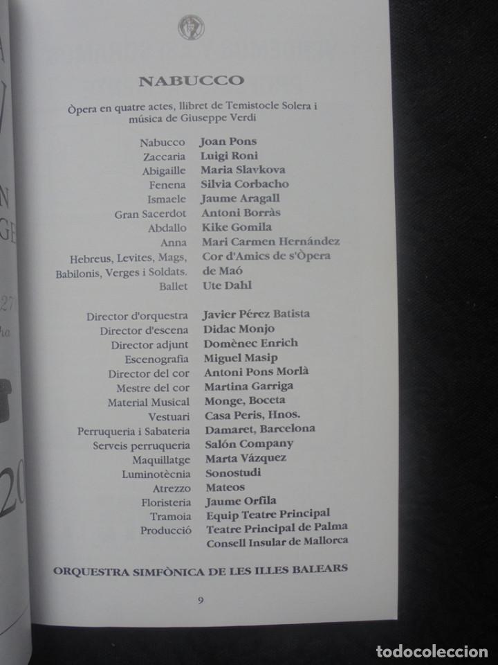 Otros: Programa Amics de S&acute;&Ograve;pera de Ma&oacute;.   Abril 1995  Nabucco - Foto 3