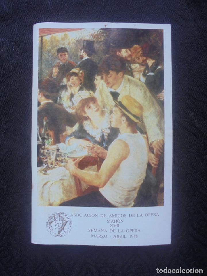 Others for Adults: Programa Amics de S&acute;&Ograve;pera de Ma&oacute;.  Marzo-Abril 1988 La Boh&eacute;me