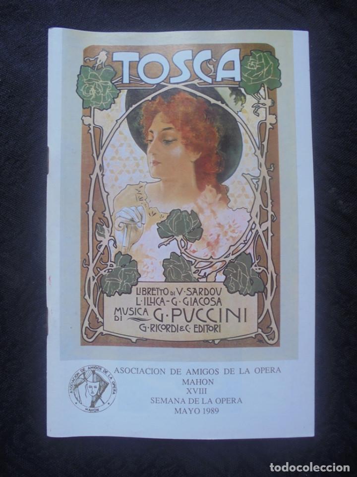 Otros: Programa Amics de S&acute;&Ograve;pera de Ma&oacute;. Mayo 1989  Tosca - Foto 1