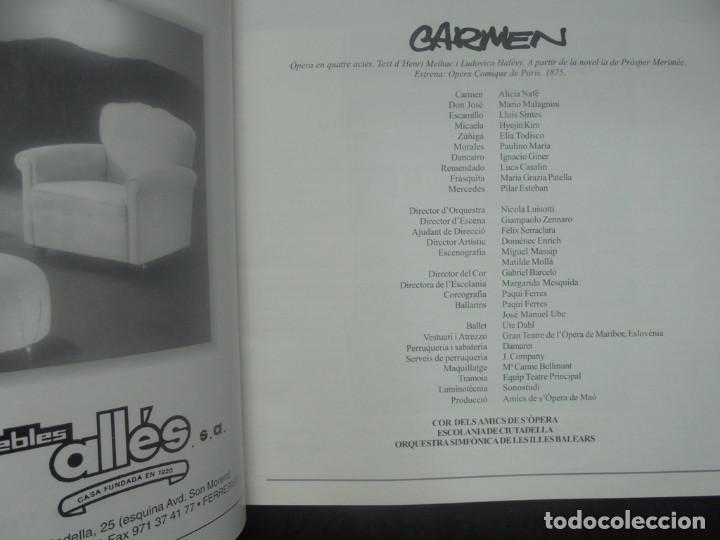 Otros: Programa Amics de la Opera Mah&oacute;n. Carmen  2000 - Foto 2