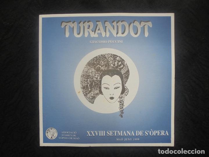 Otros: Programa Amics de la Opera Mah&oacute;n  Juny 1999  Turandot - Foto 1
