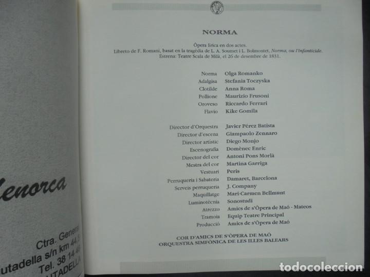 Otros: Programa Amics de la Opera Mah&oacute;n Norma   .  Gener 1997 - Foto 2