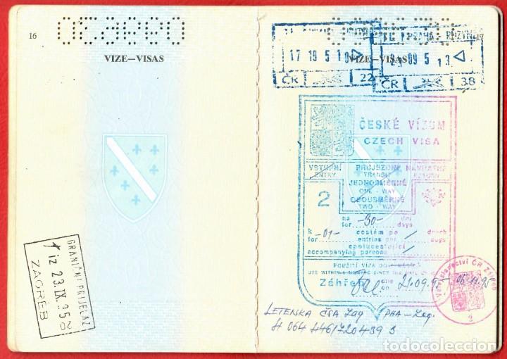Otros: Pasaporte completo Bosnia y Herzegovina - 1999 - Guerra de los Balcanes - 125 x 85 mm - Visas - Foto 5 - 128128355
