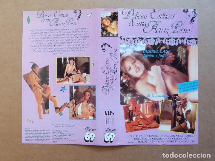 Autres: Caratula de la pelicula de video VHS Delicias eroticas de una actriz porno - Cine X para adultos