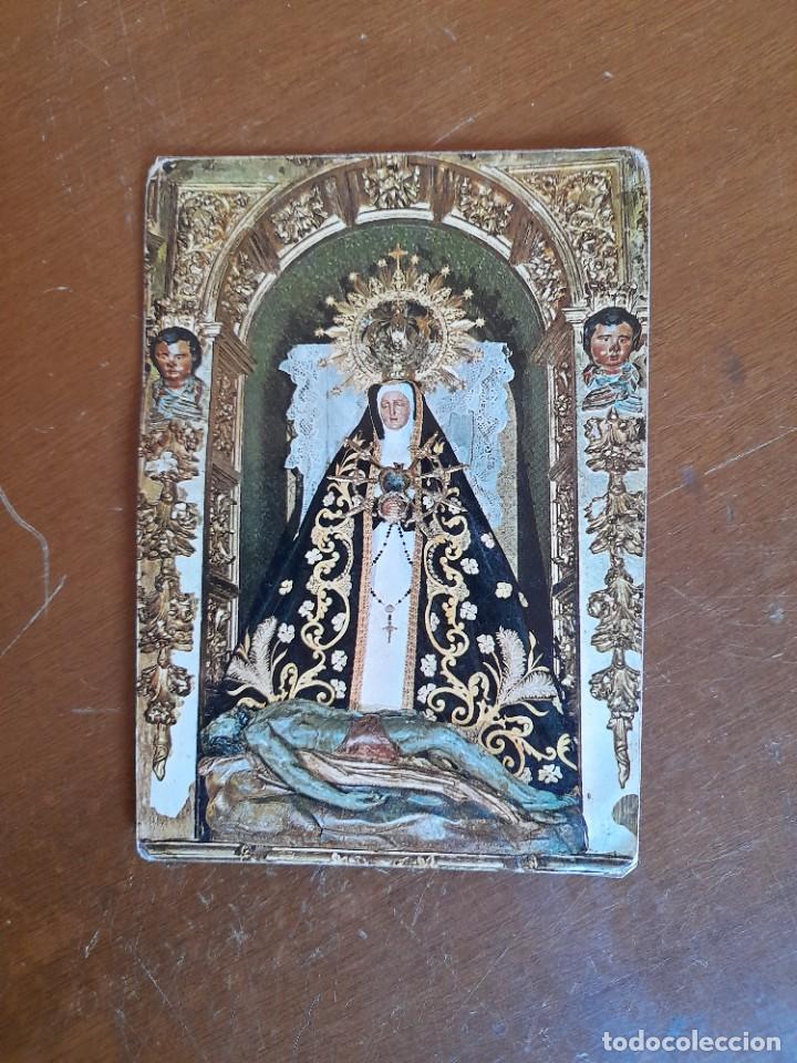 Autres: Estampa Nuestra Se&ntilde;ora de las Angustias con himno por detr&aacute;s