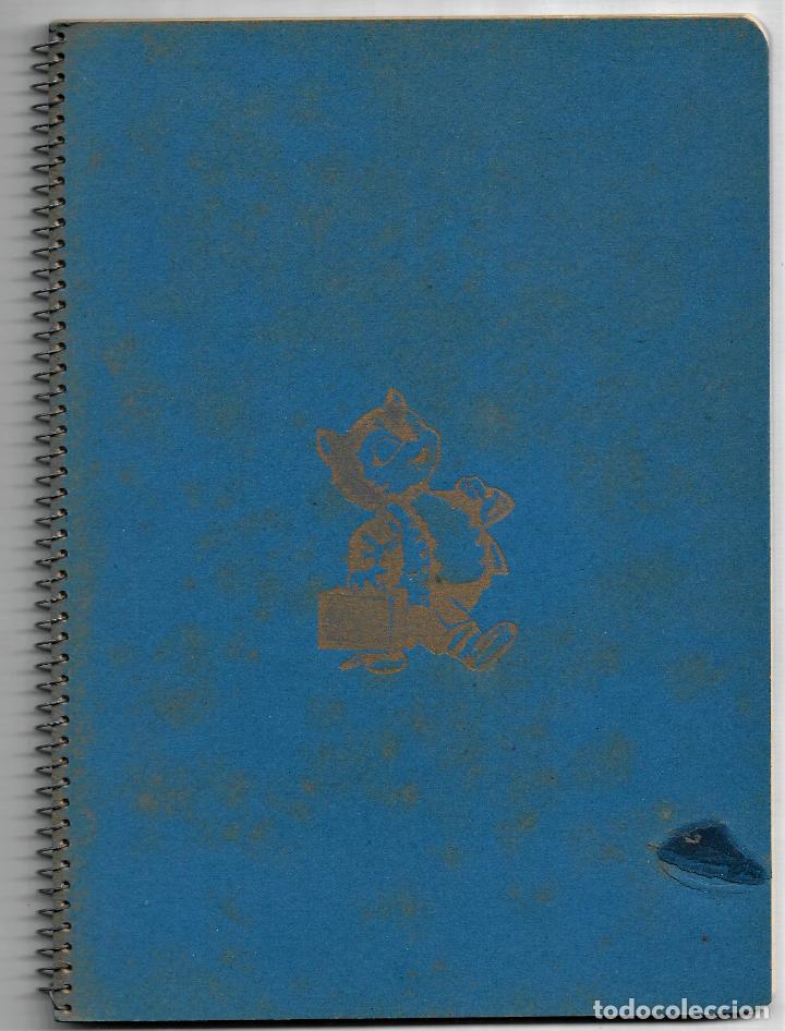 Others for Adults: ANTIGUA LIBRETA ESCOLAR - ESPIRAL 40 HOJAS PAUTA -GATO CON BOTAS.-- SIN USAR