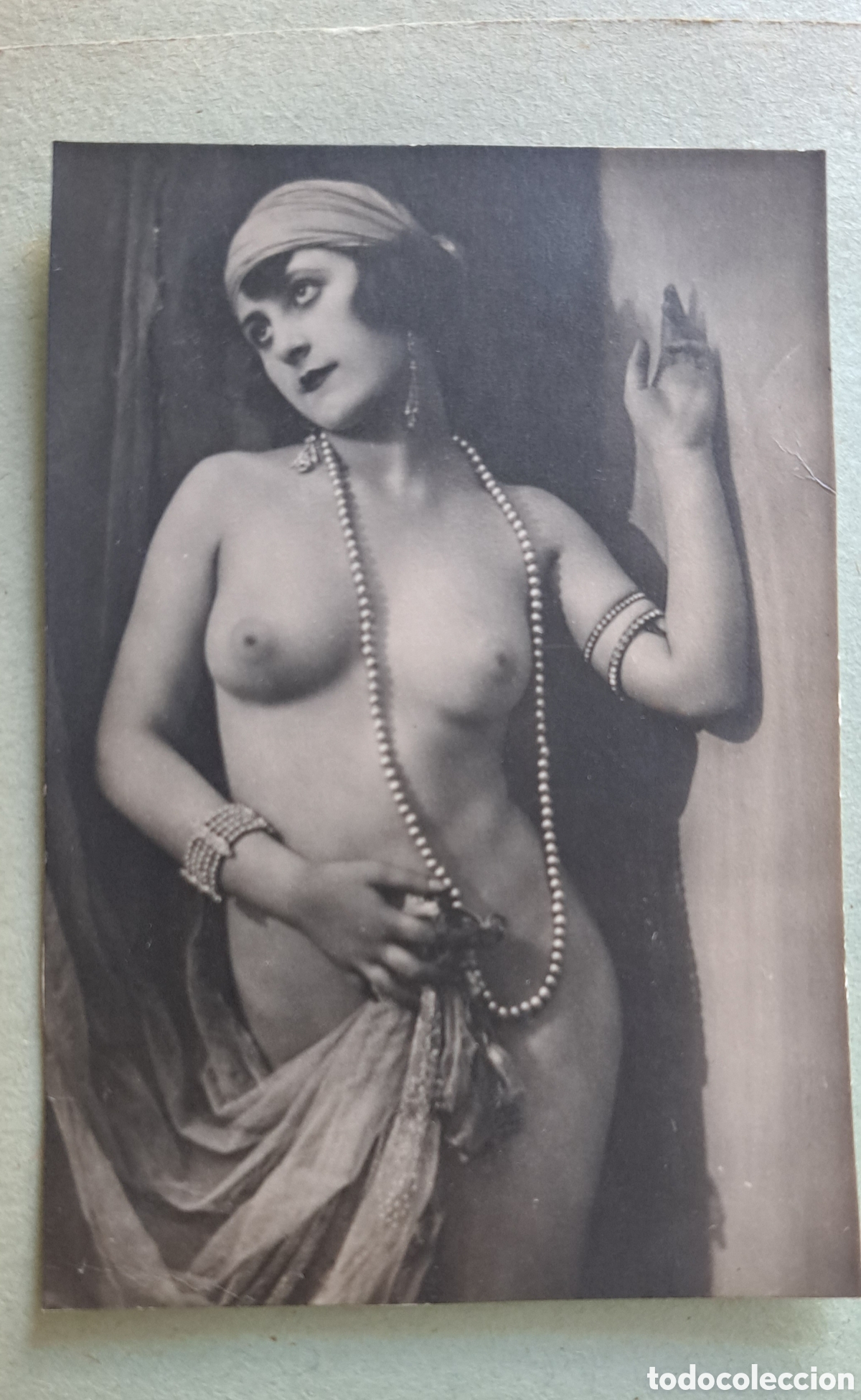 Others for Adults: FOTOGRAFIA/POSTAL EROTICA ANTIGUA DE MUJER DESNUDA CON CON JOYAS MUY BONITA