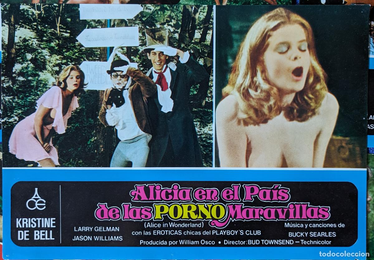 Autres: Lote de 9 fotocromos de Alicia en el pais de las pornomaravillas - Kristine de Bell (1976)