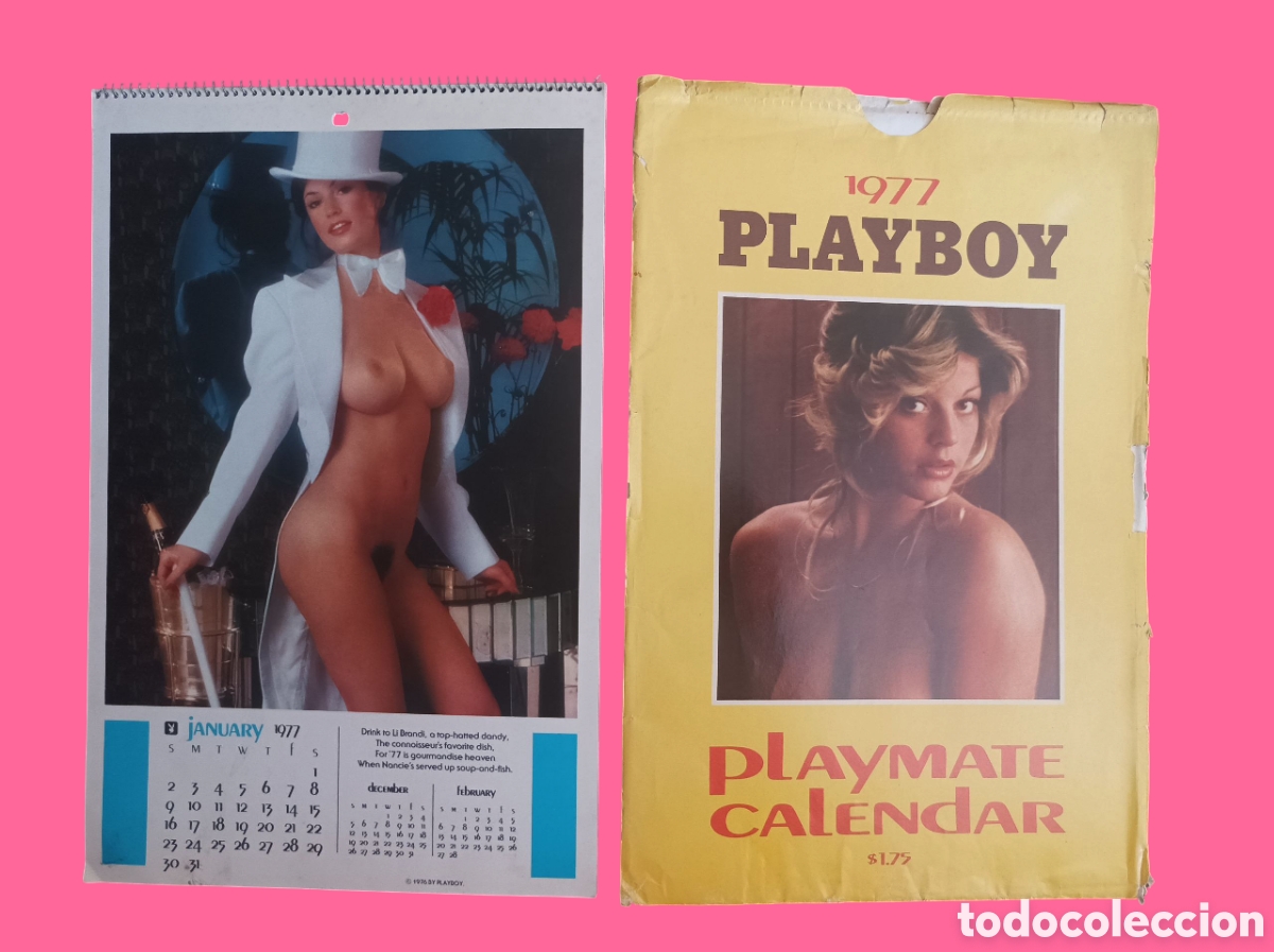 Otros: Antiguo Calendario PLAYBOY a&ntilde;o 1977 de pared. PLAYMATE calendar. Original y completo.