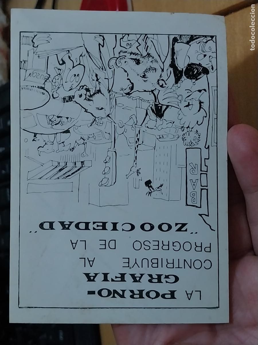 Otros: PORNOGRAFIA ZOOCIEDAD PEGATINA A&Ntilde;OS 70 80 ILUSTRACION SIN USAR 12,7X8,7CMS