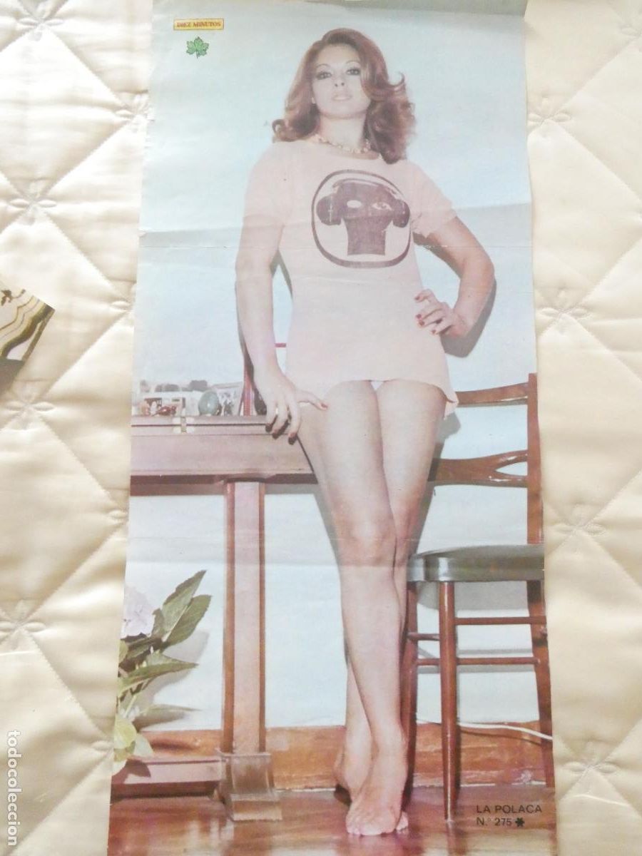 Autres: POSTER ACTRIZ ARTISTA CANTANTE. DIEZ MINUTOS. LA POLACA. A&Ntilde;OS 70. 60X28CM SEXY EROTICA. 1030