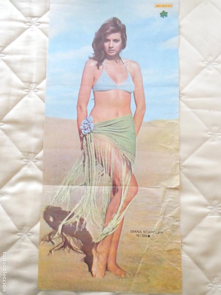 Autres: POSTER ACTRIZ ARTISTA CANTANTE. DIEZ MINUTOS. DIANA SCAPOLAN. A&Ntilde;OS 70. 60X28CM SEXY EROTICA. 1035