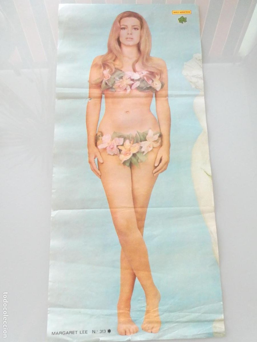 Autres: POSTER ACTRIZ ARTISTA CANTANTE. DIEZ MINUTOS. MARGARET LEE. A&Ntilde;OS 70. 60X28CM SEXY EROTICA. 1043