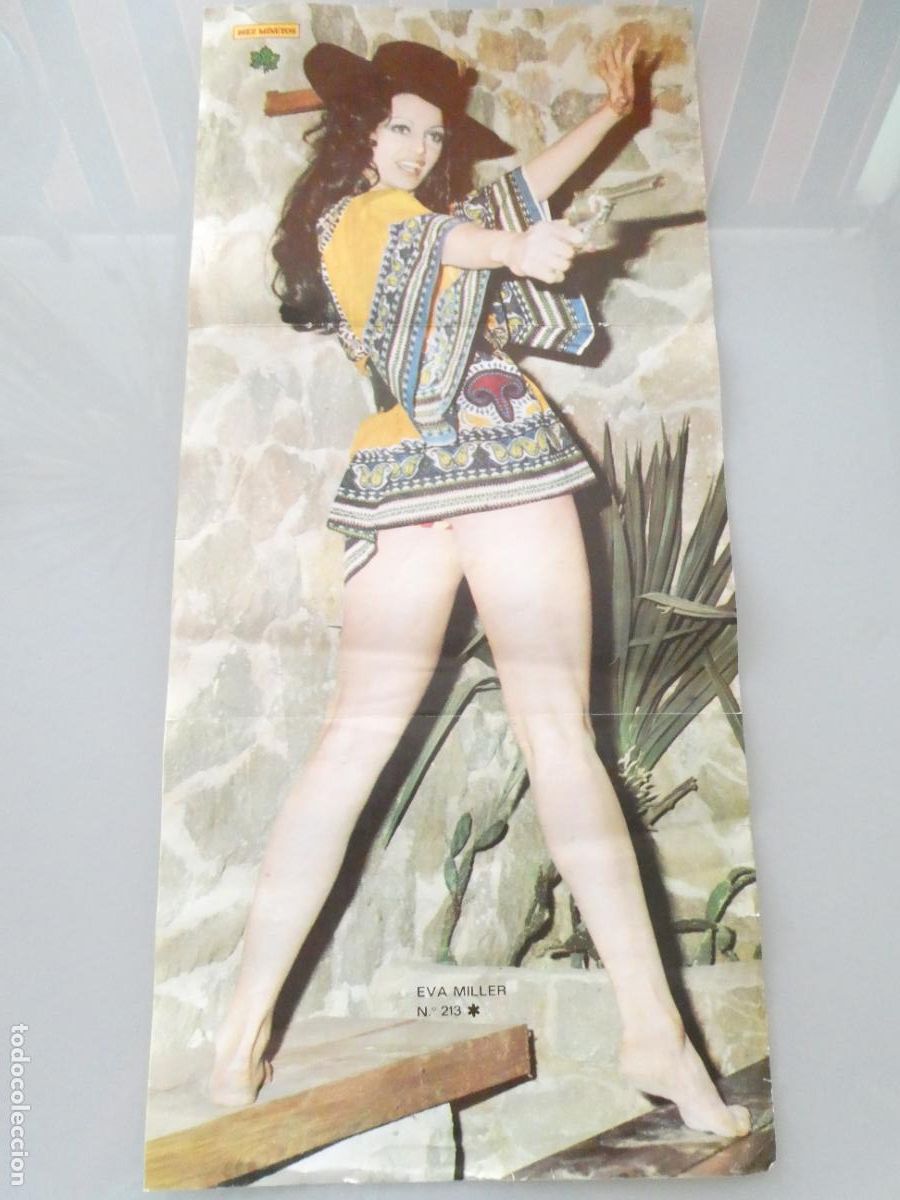 Autres: POSTER ACTRIZ ARTISTA CANTANTE. DIEZ MINUTOS. EVA MILLER. A&Ntilde;OS 70. 60X28CM SEXY EROTICA. 1047