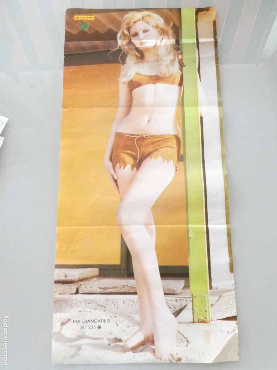 Autres: POSTER ACTRIZ ARTISTA CANTANTE. DIEZ MINUTOS. PIA GIANCARLO. A&Ntilde;OS 70. 60X28CM SEXY EROTICA. 1058