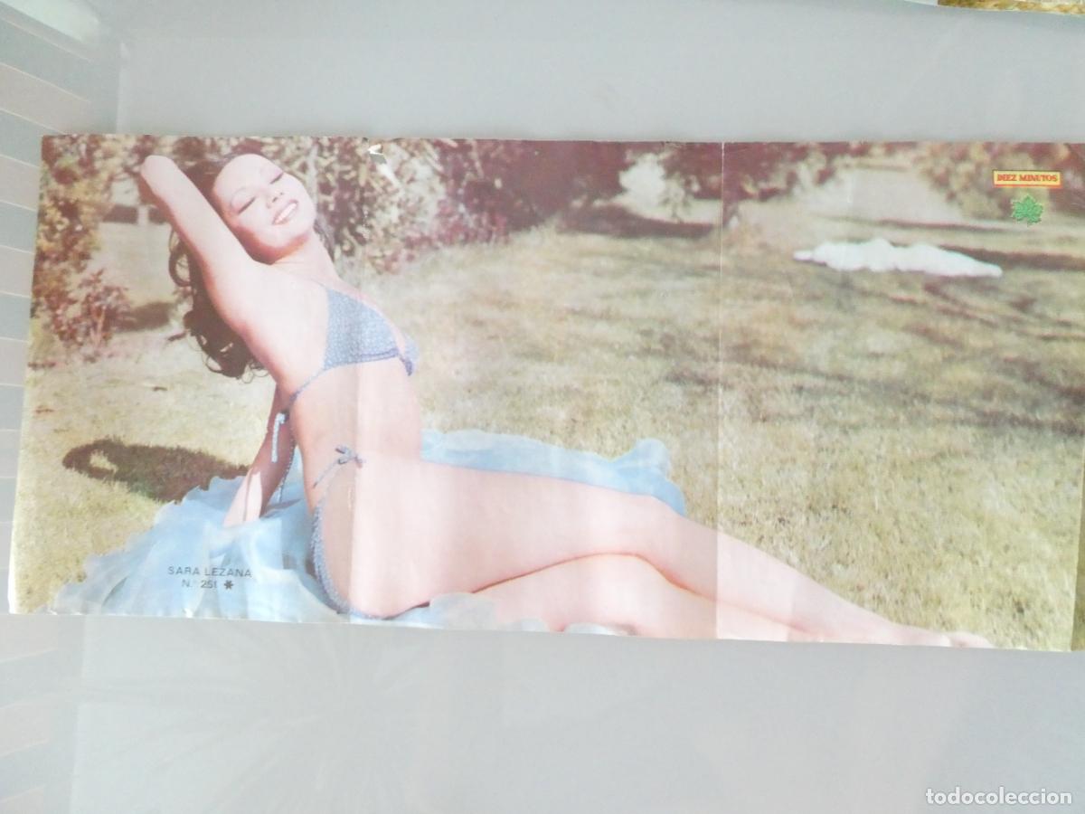 Autres: POSTER ACTRIZ ARTISTA CANTANTE. DIEZ MINUTOS. SARA LEZANA. A&Ntilde;OS 70. 60X28CM SEXY EROTICA. 1060