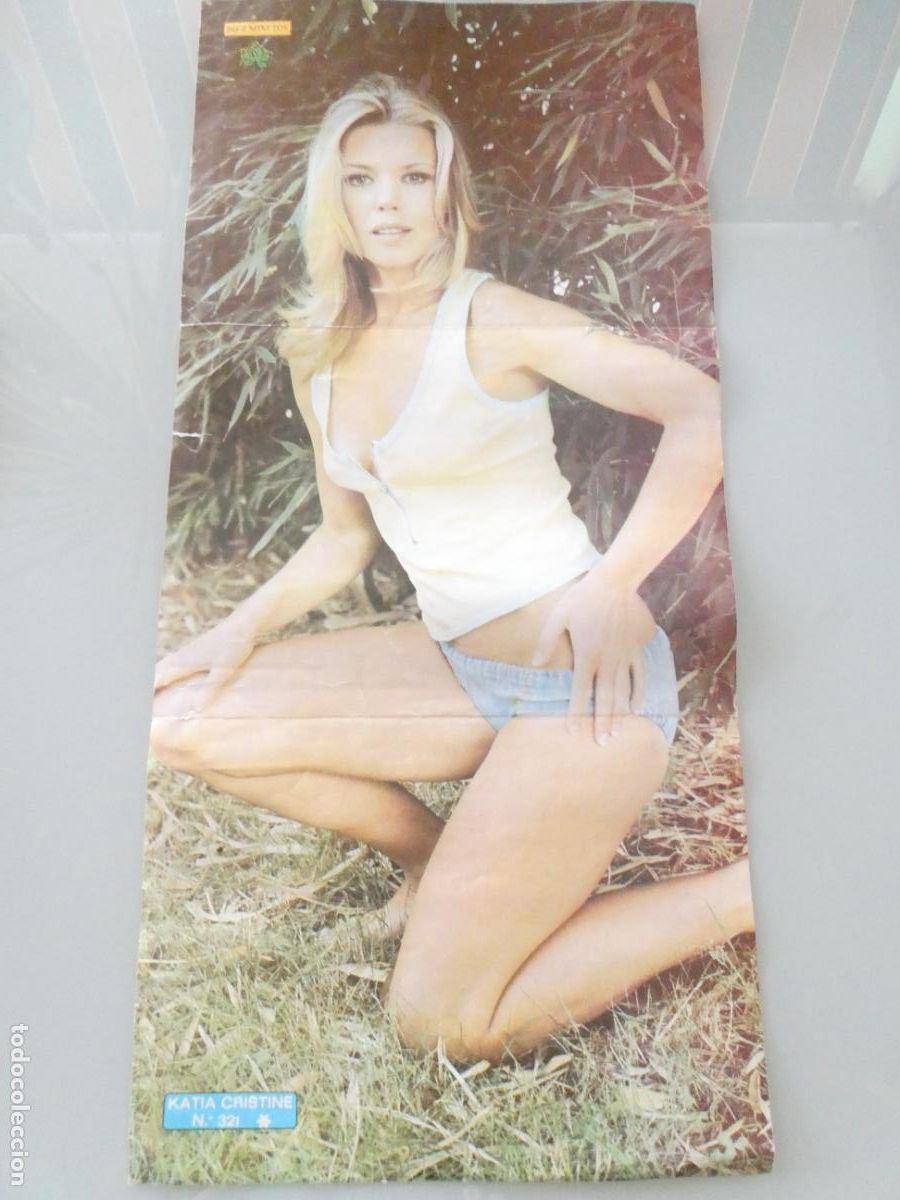 Autres: POSTER ACTRIZ ARTISTA CANTANTE. DIEZ MINUTOS. KATIA CRISTINE. A&Ntilde;OS 70. 60X28CM SEXY EROTICA. 1061