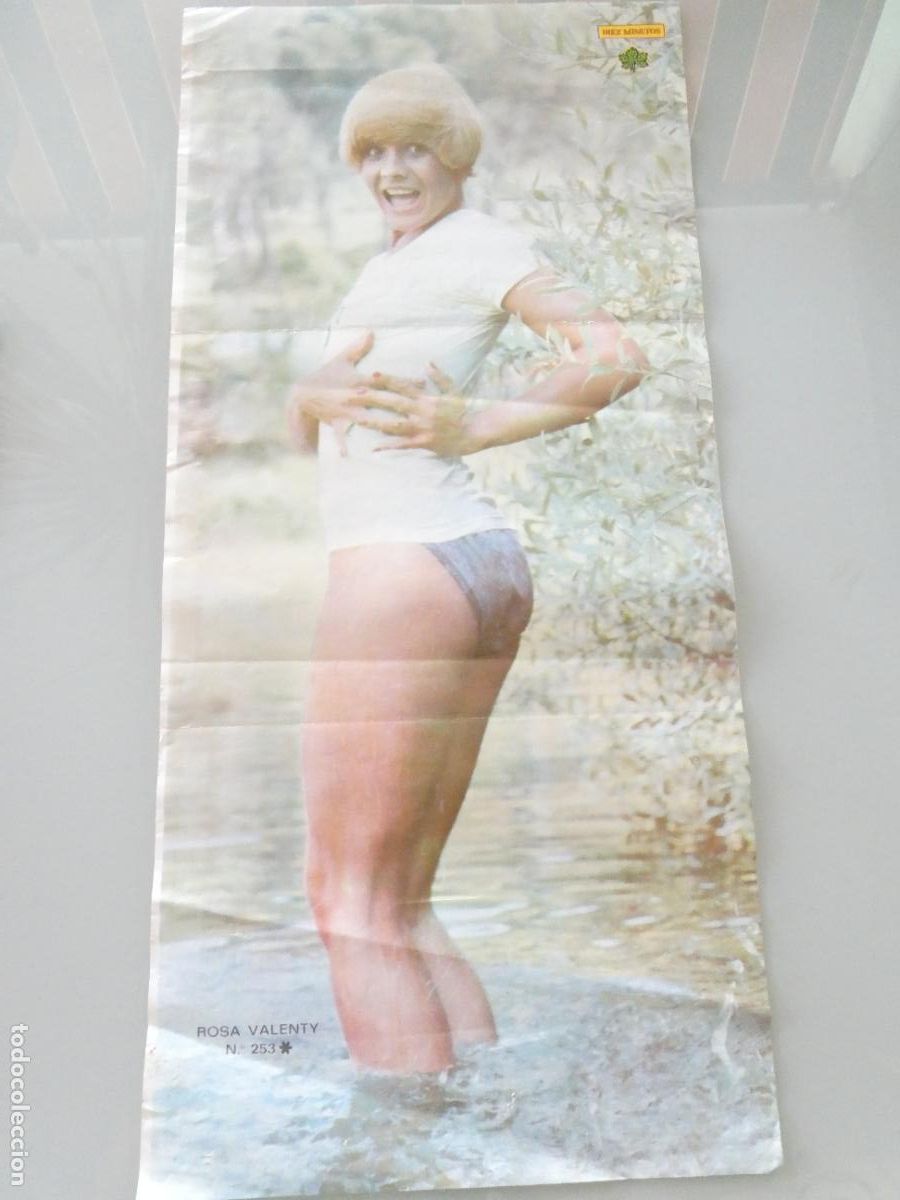 Autres: POSTER ACTRIZ ARTISTA CANTANTE. DIEZ MINUTOS. ROSA VALENTY. A&Ntilde;OS 70. 60X28CM SEXY EROTICA. 1063