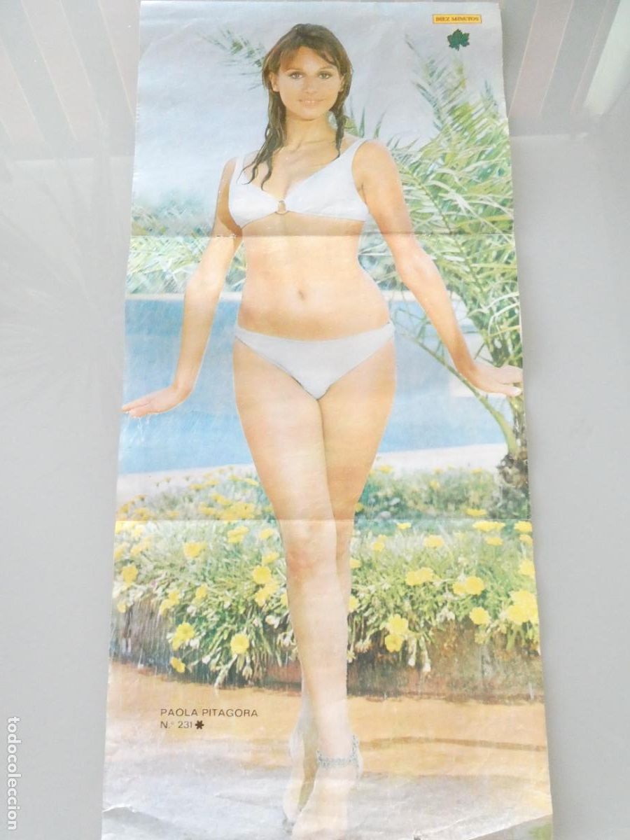 Autres: POSTER ACTRIZ ARTISTA CANTANTE. DIEZ MINUTOS. PAOLA PIT&Aacute;GORA. A&Ntilde;OS 70. 60X28CM SEXY EROTICA. 1070