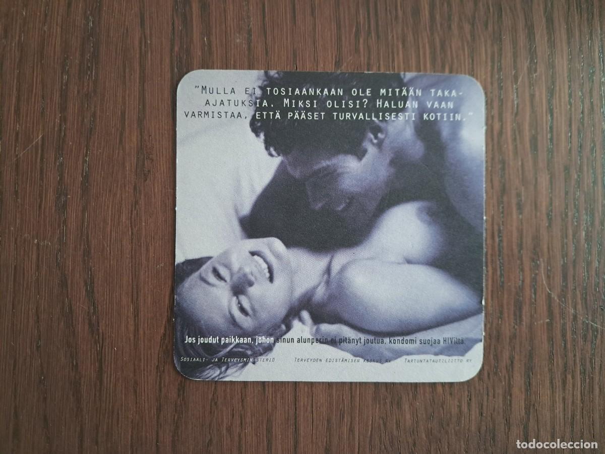 Autres: posavasos de publicidad, extranjero, imagen pareja, er&oacute;tico.