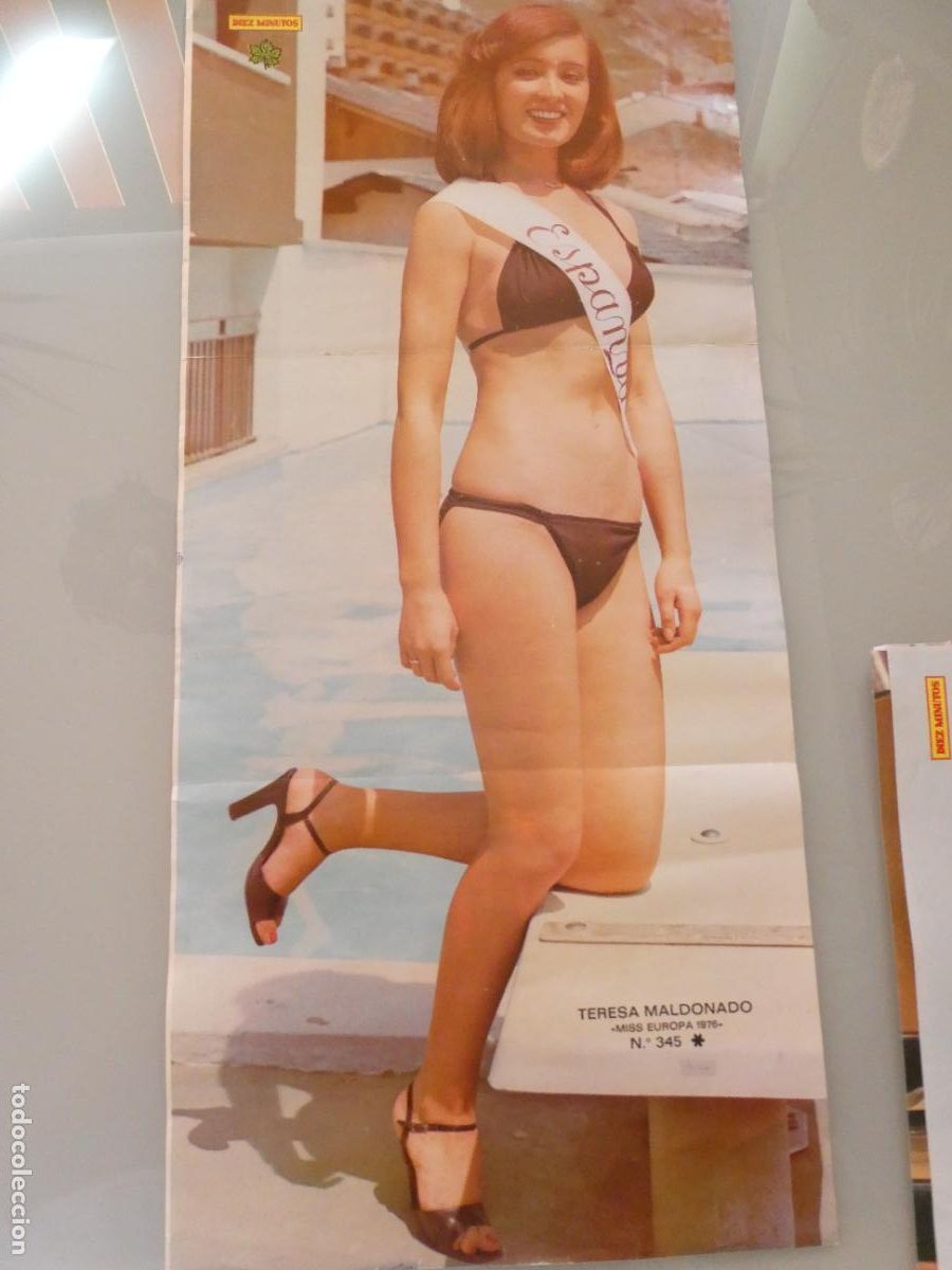 Autres: POSTER ACTRIZ ARTISTA CANTANTE. DIEZ MINUTOS. TERESA MALDONADO. A&Ntilde;OS 70. 60X28CM SEXY EROTICA. 1099