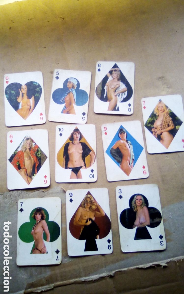 Autres: Lote de 10 cartas sueltas de una baraja er&oacute;tica. A&ntilde;os 80s.