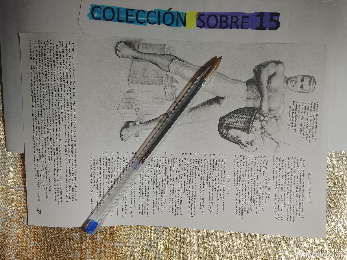 Autres: hoja tematica gay artistica fotografica o comic hombre erotico desnudos culturismo homo sexo EROTICA