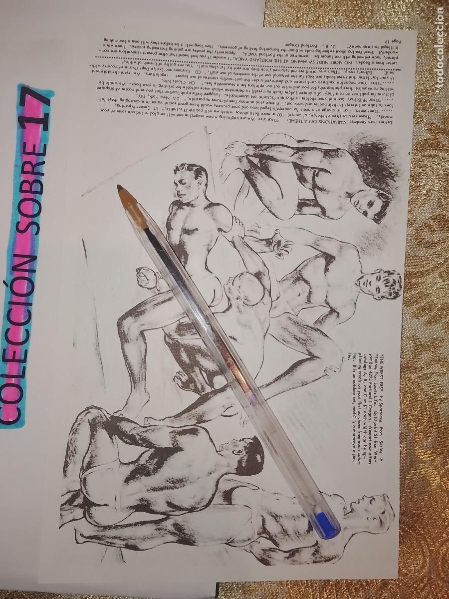 Autres: hoja tematica gay artistica fotografica o comic hombre erotico desnudos culturismo homo sexo EROTICA