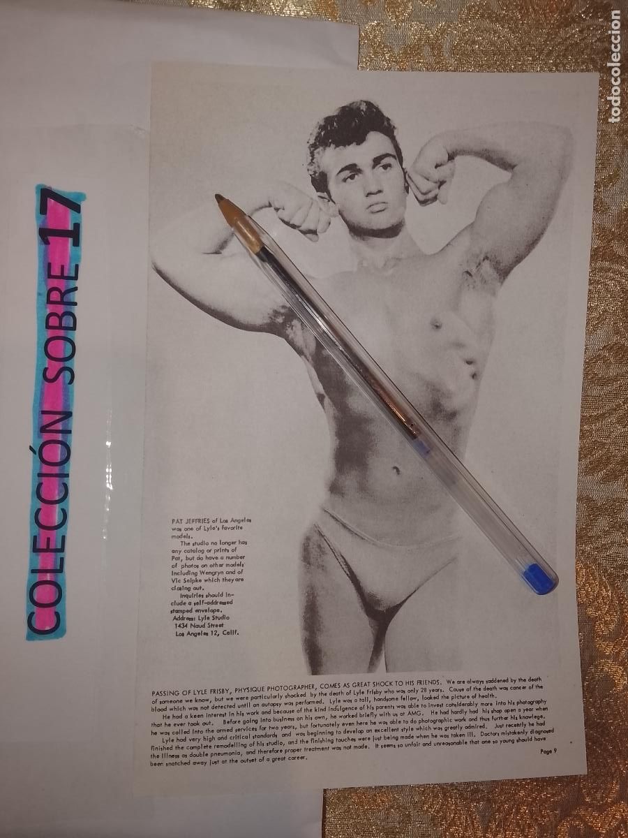Autres: hoja tematica gay artistica fotografica o comic hombre erotico desnudos culturismo homo sexo EROTICA