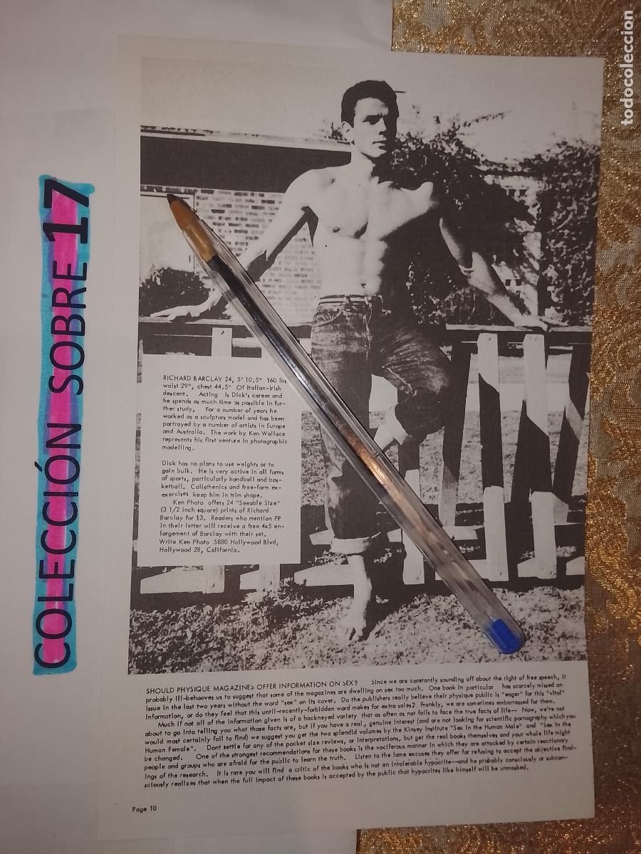Autres: hoja tematica gay artistica fotografica o comic hombre erotico desnudos culturismo homo sexo EROTICA